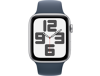 Смарт часовници Apple Watch SE2 v2 Cellular 44mm Silver Alu Case w Storm Blue Sport Band - S/M