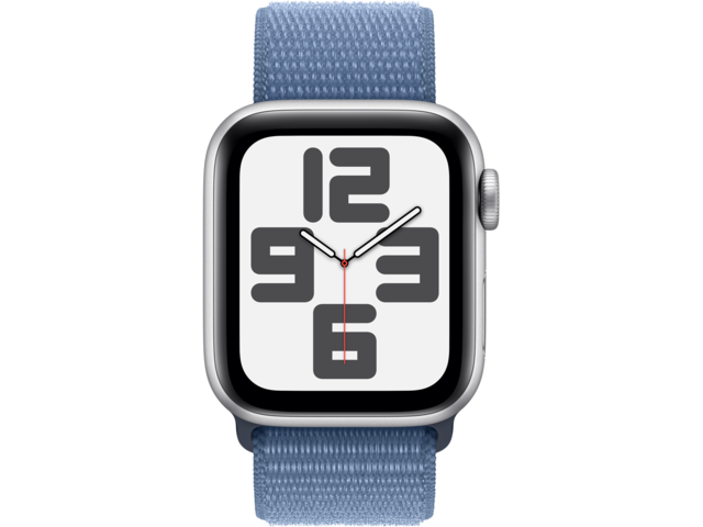 Смарт часовници Apple Watch SE2 v2 GPS 44mm Silver Alu Case w Winter Blue Sport Loop