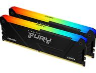 Оперативна памет 32GB (2x16GB) DDR4 3200MT/s Kingston FURY BEAST Black RGB