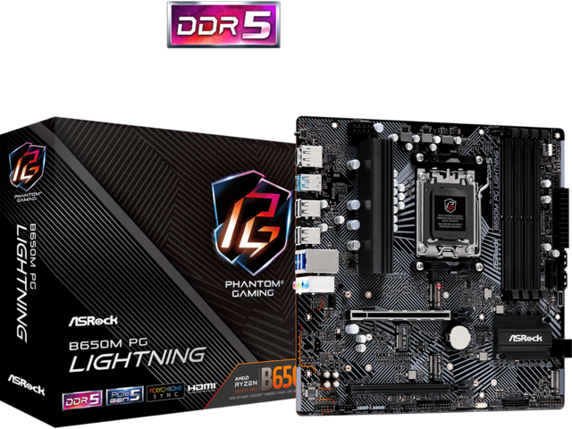Дънни платки ASROCK B650M PG Lightning