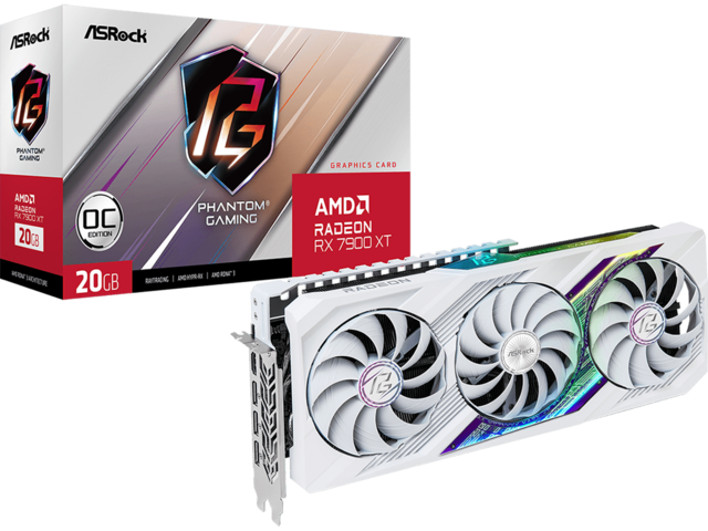 Видео карти ASRock AMD RADEON RX 7900 XT Phantom Gaming White OC 20GB