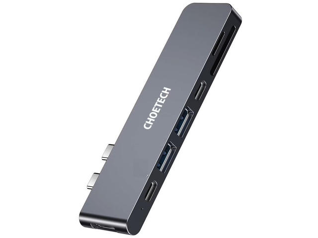 USB Хъб Choetech 7-в-2 USB-C Multiport адаптер