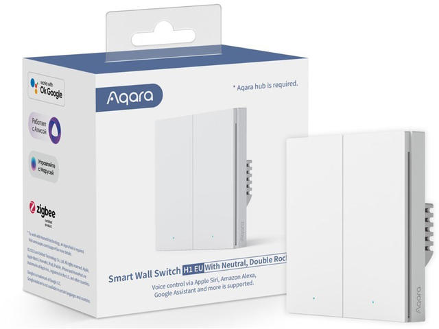 Smart Home Aqara Smart Wall Switch H1 (with neutral, double rocker)
