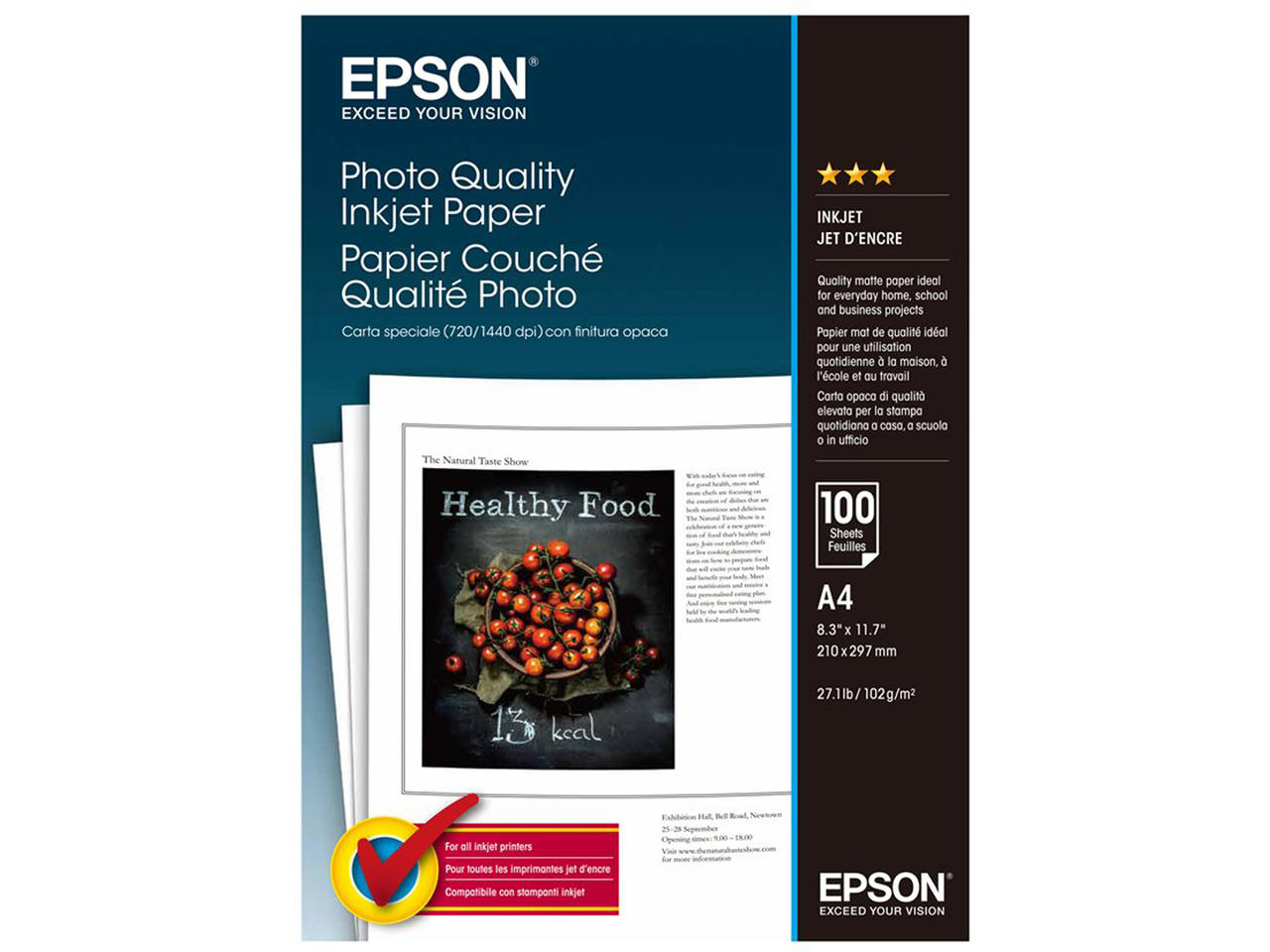 Epson Photo Quality Inkjet Paper A4 | Laptop.bg - Технологията с теб