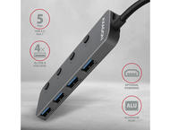 USB Хъб Axagon HUE-MSA SuperSpeed USB-A SWITCH hub