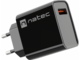 Зарядни устройства Natec Ribera Gan 18W, Black