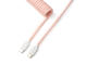 Кабели за клавиатури Keychron Coiled Aviator Straight Custom USB Cable USB-C - USB-C , Light Pink