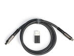 Кабели за клавиатури Keychron Double-Sleeved Geek USB-C - USB-C, Black