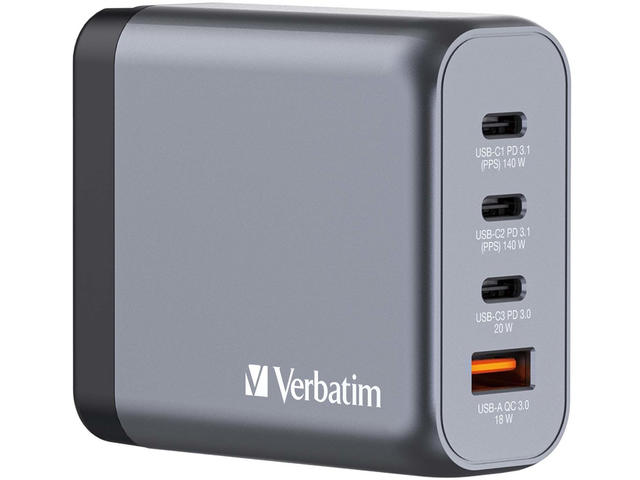 Зарядни устройства Verbatim GNC-140 GaN Charger