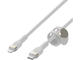 Кабели и Адаптери Belkin BoostCharge Pro Flex USB-C кабел с Lightning конектор, 2 метра, бял