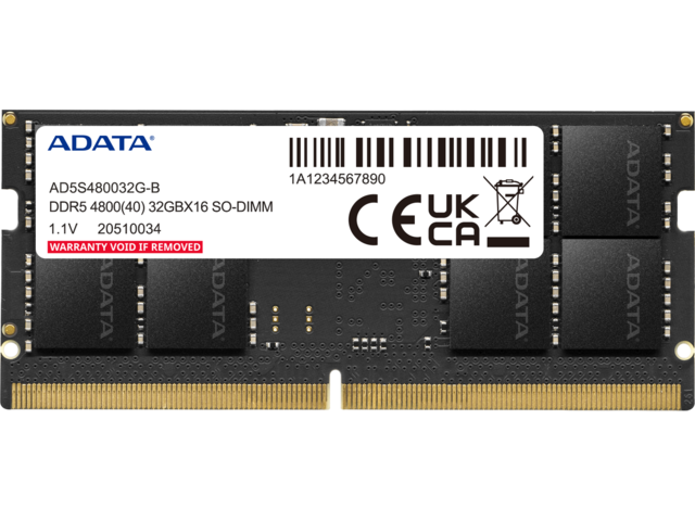 Оперативна памет 32GB DDR5 4800 MT/s ADATA SO-DIMM Memory Module