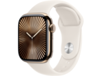 Смарт часовници Apple Watch Series 10 GPS + Cellular 42mm Gold Titanium Case with Starlight Sport Band - M/L