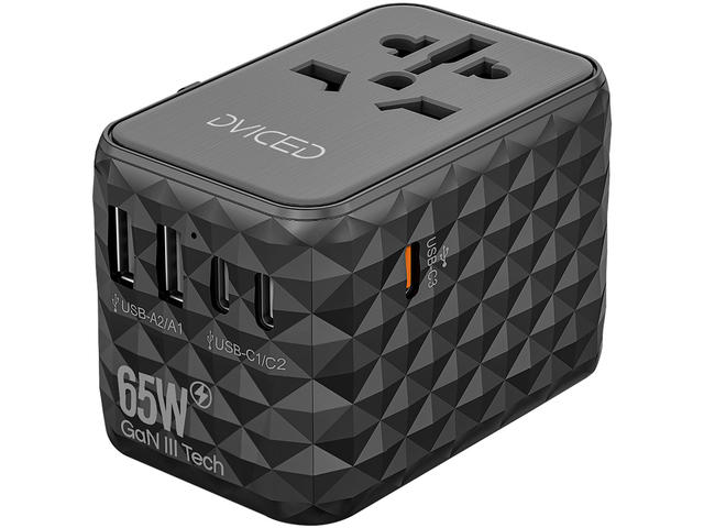 Зарядни устройства Dviced World travel adapter 65W GaN universal