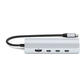 Кабели и Адаптери Satechi USB-C многопортов адаптер 8K с Ethernet V3 - Silver