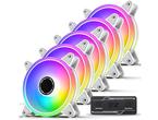 Вентилатори EZDIY-FAB Moonlight 120mm RGB PWM White - 5 Pack