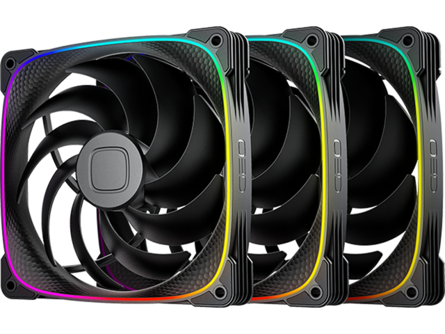 Вентилатори Geometric Future Squama 2503-14 Black Triple Pack