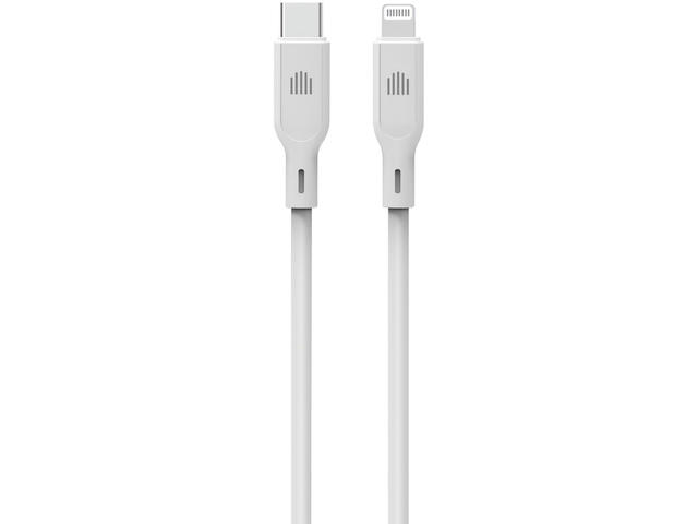 Кабели и Адаптери Dviced Cable USB-C to Lightning silicone 1,25m - White