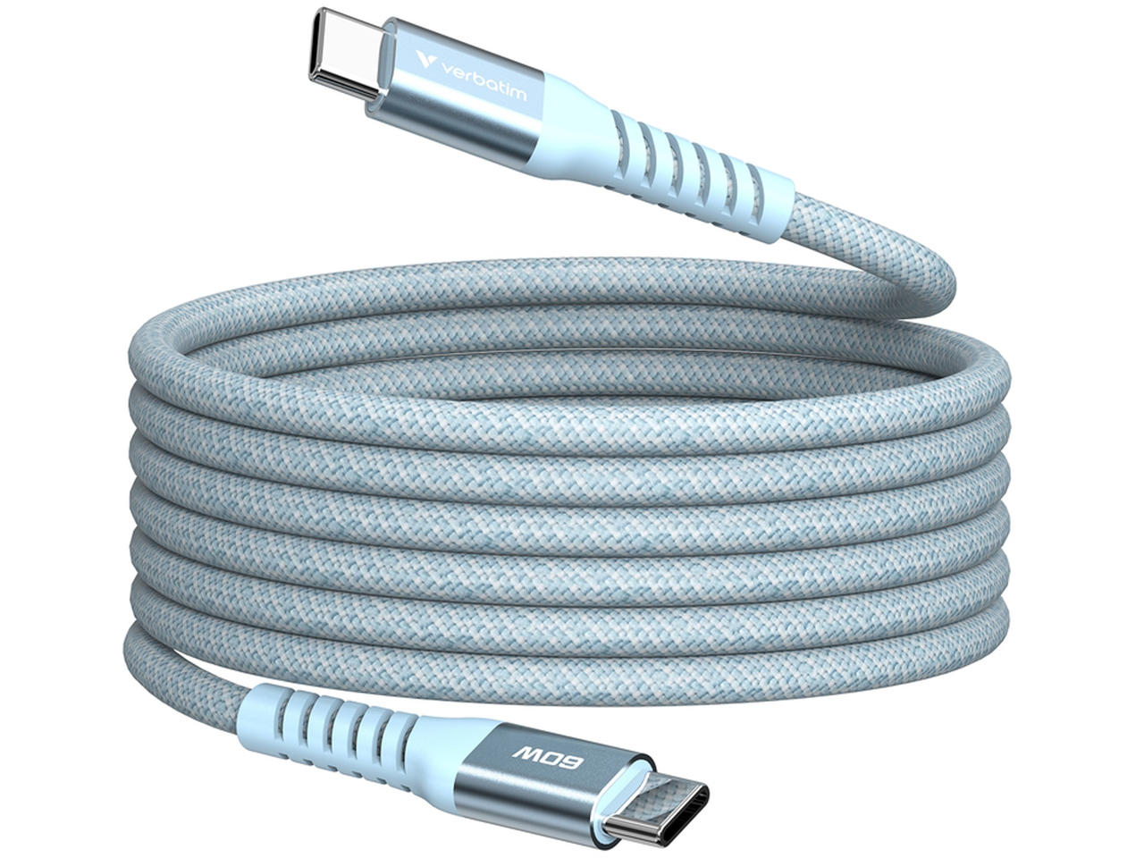 Verbatim Cavo USB-C To USB-C Magnetico 60W 120cm - Sync & Charge Con Intrecciato, Nero