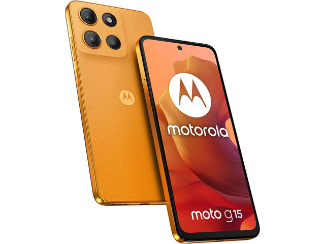 Смартфони Motorola Moto G15 - 8GB RAM / 512GB, Sunrise Orange