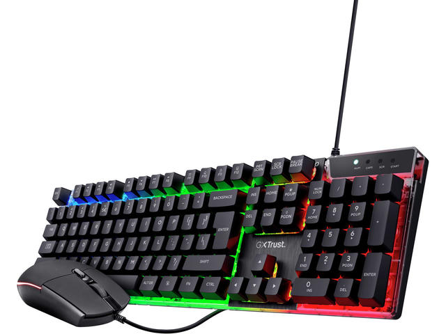 Клавиатури TRUST GXT 838 Azor Keyboard and Mouse set - Black