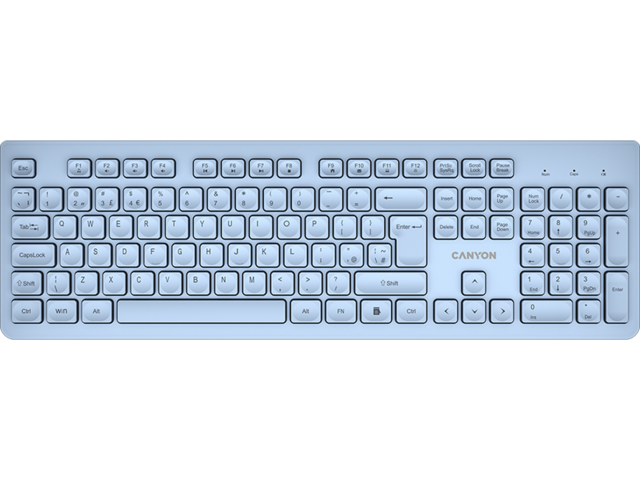 Клавиатури Canyon HKB-W01 UK/US, Blue