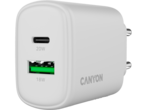 Зарядни устройства Canyon OnCharge 200 20W 1xPD 1xQC EU White