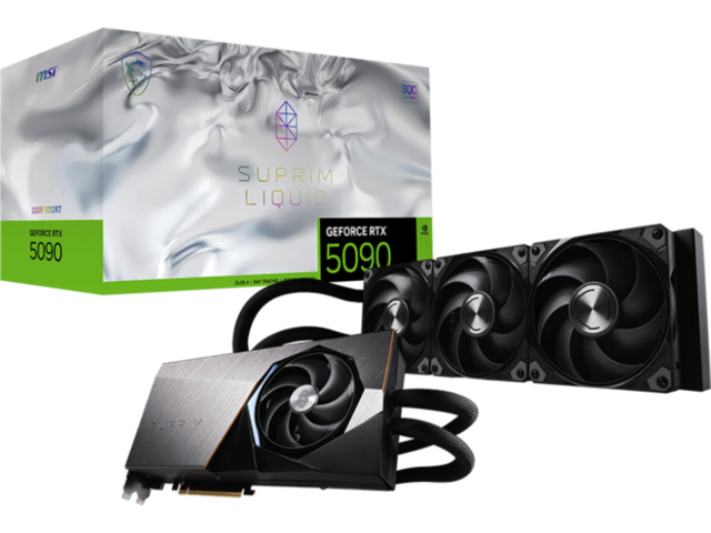 Видео карти MSI GeForce RTX 5090 32G SUPRIM LIQUID SOC