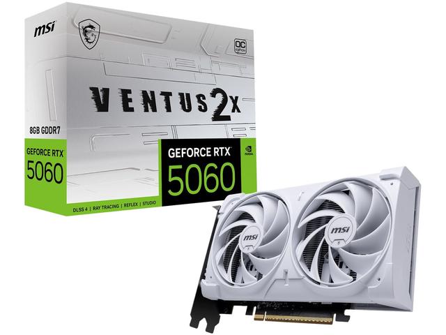 Видео карти MSI GeForce RTX 5060 8G VENTUS 2X OC WHITE