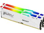 Оперативна памет 64GB (2x32GB) DDR5 6000 MT/s CL30 Kingston FURY Beast White RGB EXPO