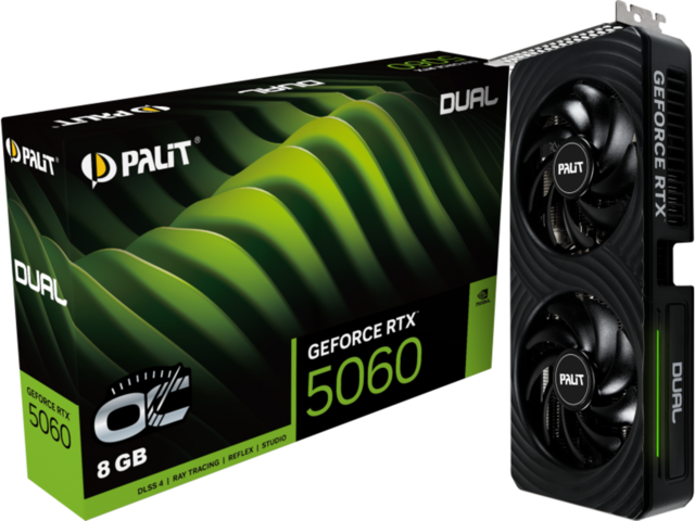 Видео карти Palit GeForce RTX 5060 Dual OC 8GB