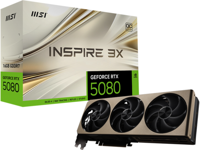 Видео карти MSI GeForce RTX 5080 16G INSPIRE 3X OC