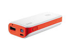 Външни батерии Trust Power Bank 4400 mAh, в бяло-оранжево