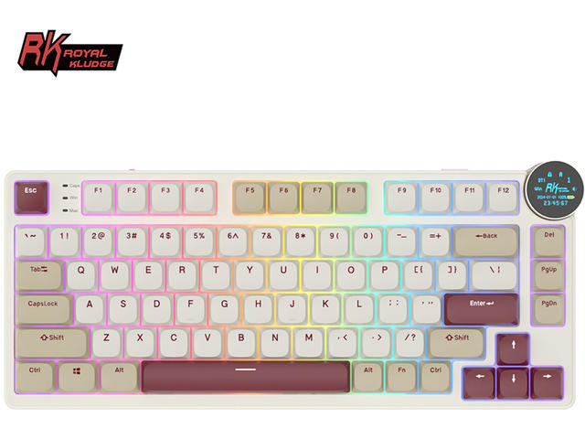 Клавиатури Royal Kludge RK N80 Rosy Clouds, Red switch