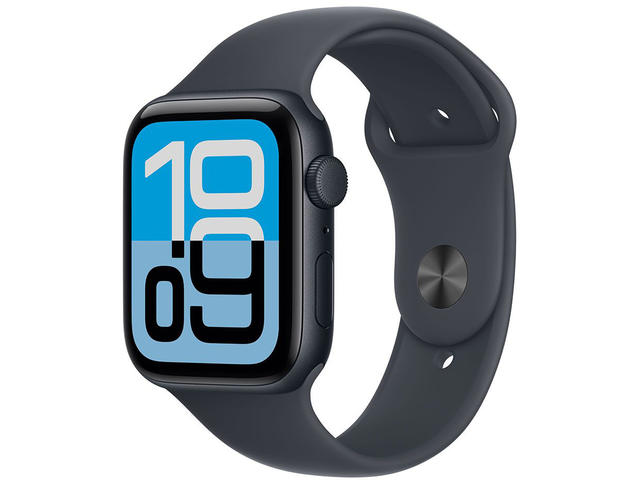 Смарт часовници Apple Watch SE 3 GPS 44mm Midnight Aluminium Case with Midnight Sport Band - M/L