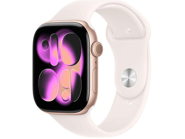 Смарт часовници Apple Watch S11 GPS 42mm Rose Gold Aluminium Case with Light Blush Sport Band - M/L