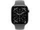 Смарт часовници Apple Watch S11 GPS + Cellular 46mm Natural Titanium Case with Stone Grey Sport Band - S/M