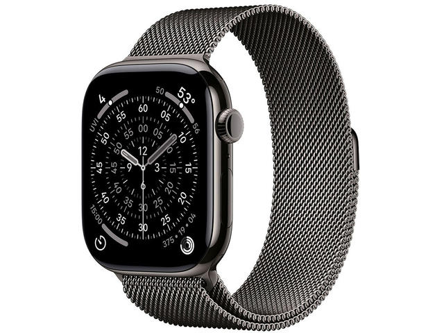 Смарт часовници Apple Watch S11 GPS + Cellular 46mm Slate Titanium Case with Slate Milanese Loop - M/L