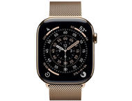 Смарт часовници Apple Watch S11 GPS + Cellular 46mm Gold Titanium Case with Gold Milanese Loop - M/L