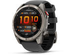 Смарт часовници Garmin fēnix® 8 Pro - 47 mm, AMOLED, Sapphire - Titanium с Graphite/black силиконова каишка