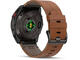 Смарт часовници Garmin fēnix 8 Pro - 51 мм, AMOLED, Sapphire - Carbon grey DLC titanium с Chestnut кожена каишка