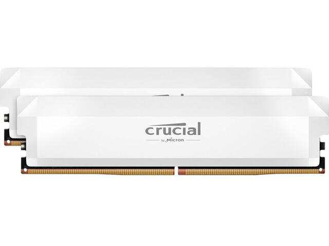 Оперативна памет 32GB (2x16GB) DDR5 6400 MT/s CL32 Crucial Pro OC Gaming White