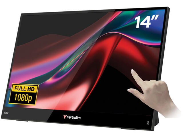 Монитори Verbatim Portable Touchscreen Monitor 14" - LIGHT Series, Разопакован продукт