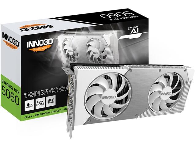 Видео карти Inno3D GeForce RTX 5060 TWIN X2 OC White 8GB