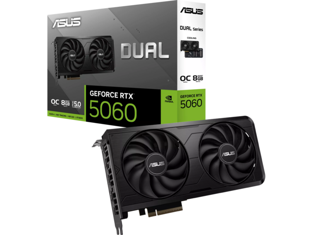 Видео карти ASUS Dual GeForce RTX 5060 EVO OC Edition 8GB
