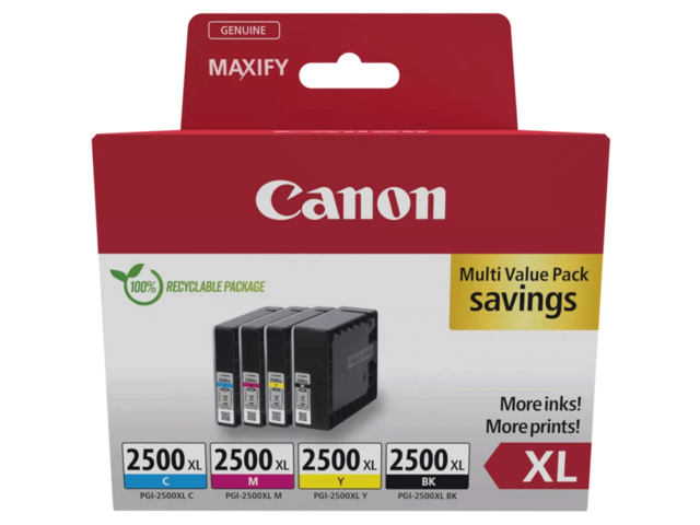 Консумативи Canon PGI-2500XL High Yield BK/C/M/Y Ink Cartridge Multipack