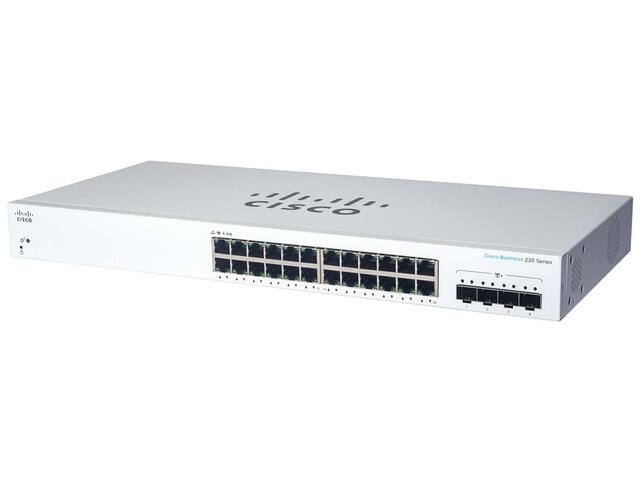 Мрежово оборудване Cisco CBS220 Smart 24-port Gigabit 4x10G SFP+ uplink