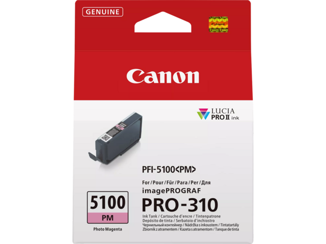 Консумативи Canon PFI-5100, Photo Magenta