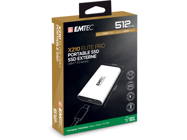 Външни SSD 512GB Emtec X210 Elite Pro SSD