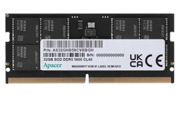 Оперативна памет 32GB DDR5 5600 MT/s Apacer SODIMM 