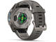 Смарт часовници Garmin fēnix 9 - 43 мм - Titanium с pebble gray силиконова каишка
